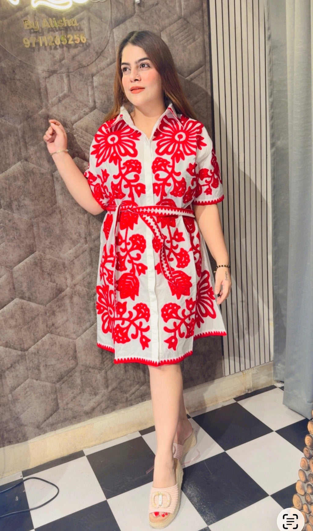 Embroided Cotton Dress