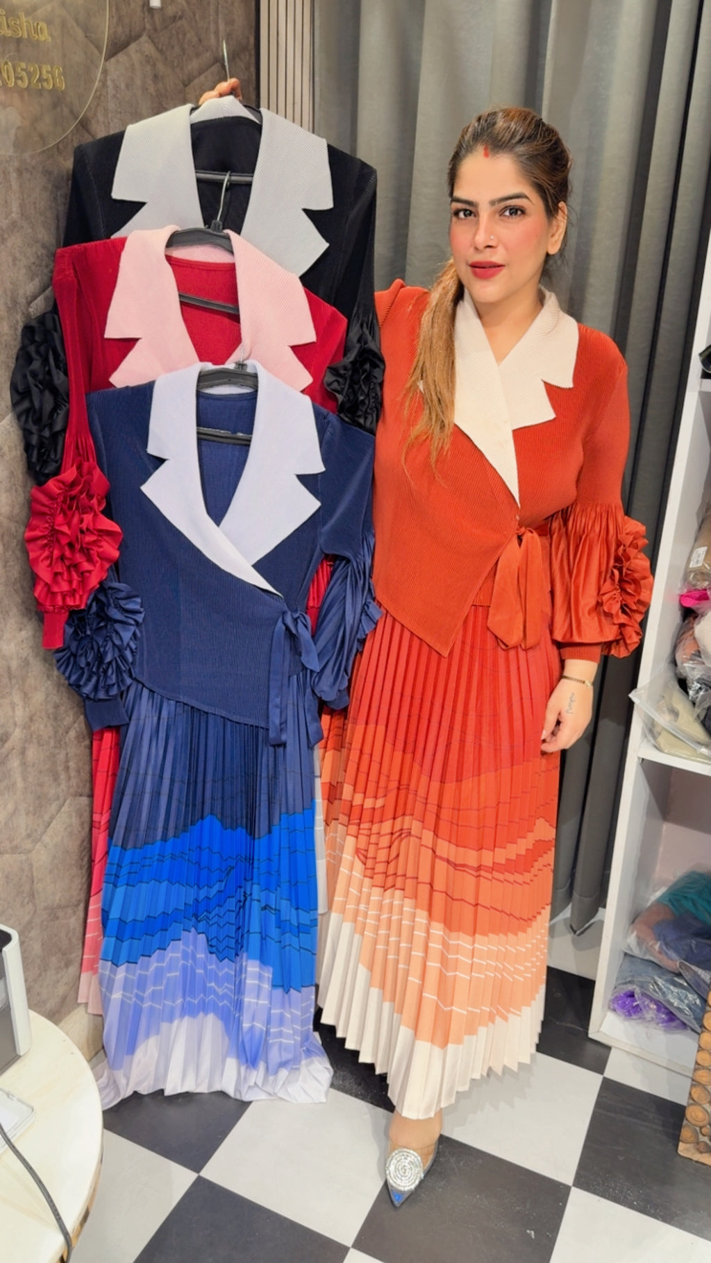 Korean Pleated plus size Dress