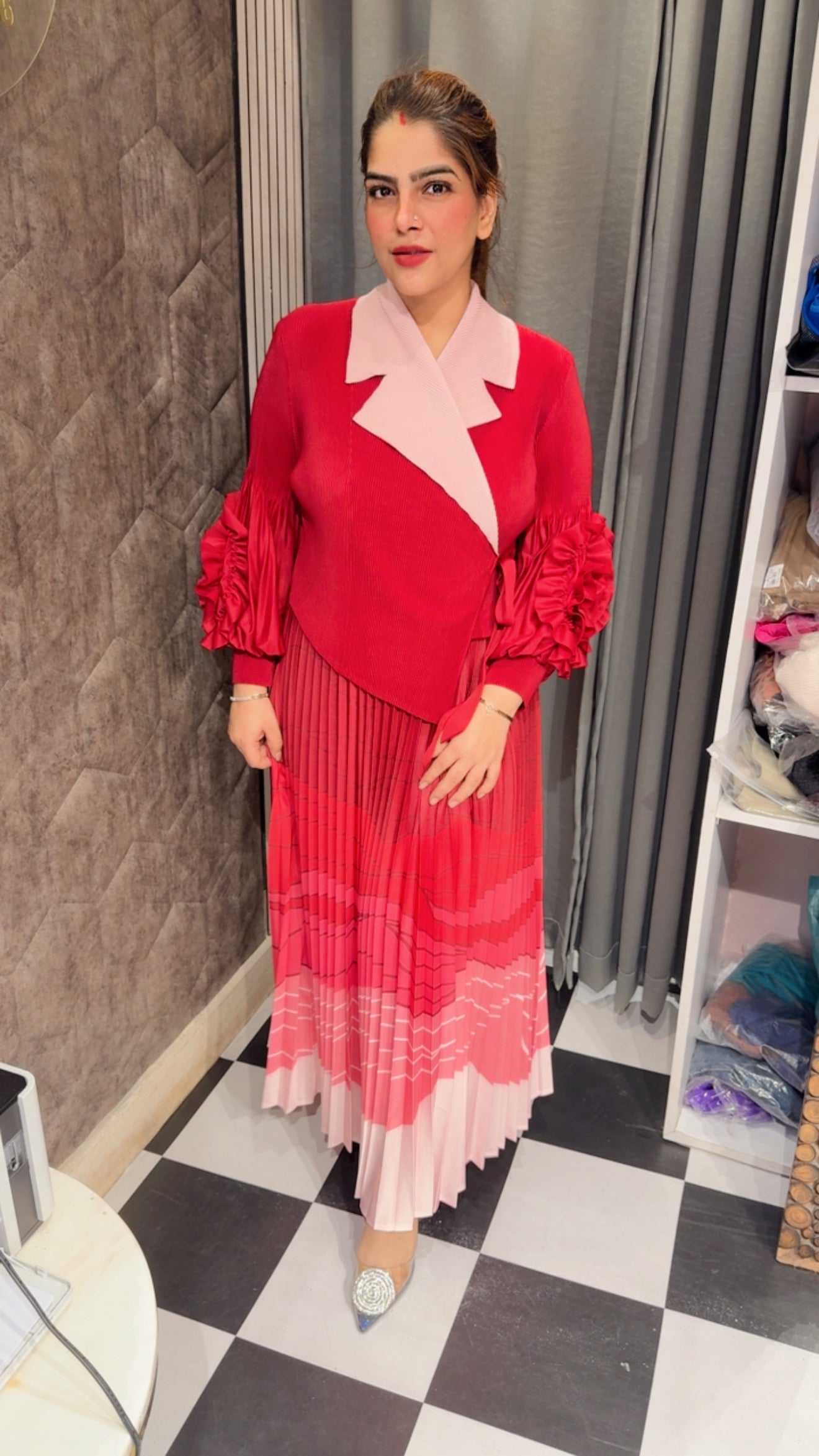Korean Pleated plus size Dress