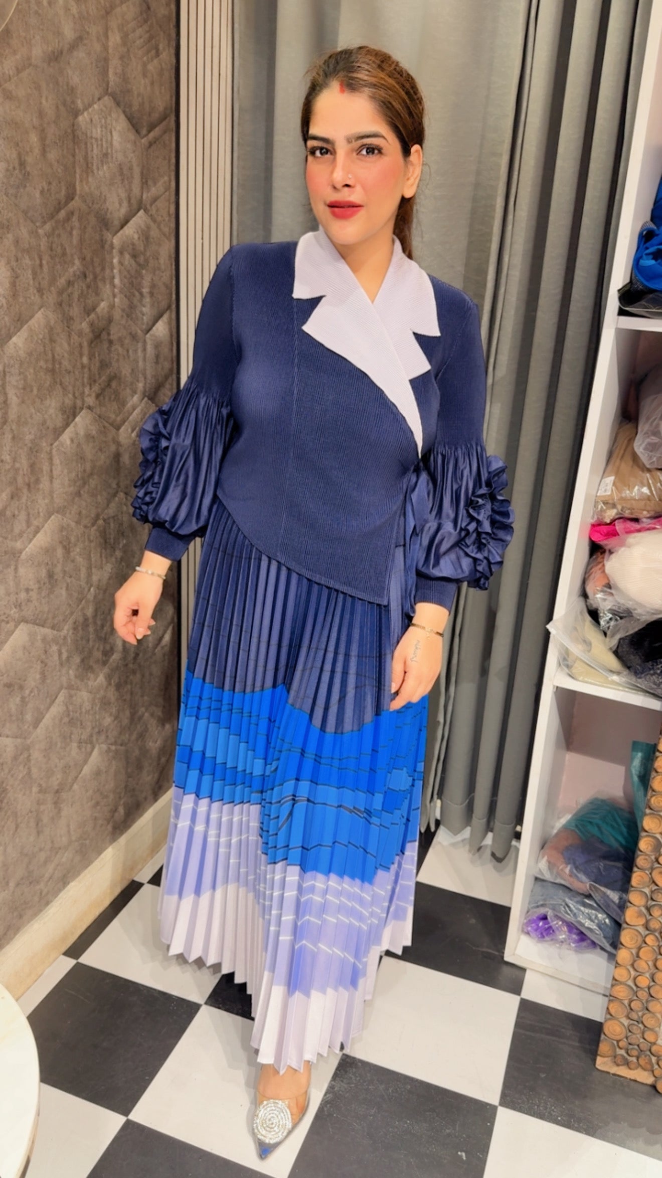Korean Pleated plus size Dress
