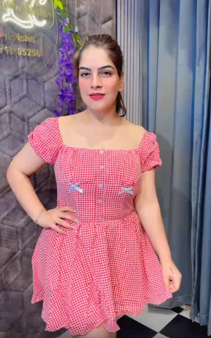 Check Cute Dress LC71