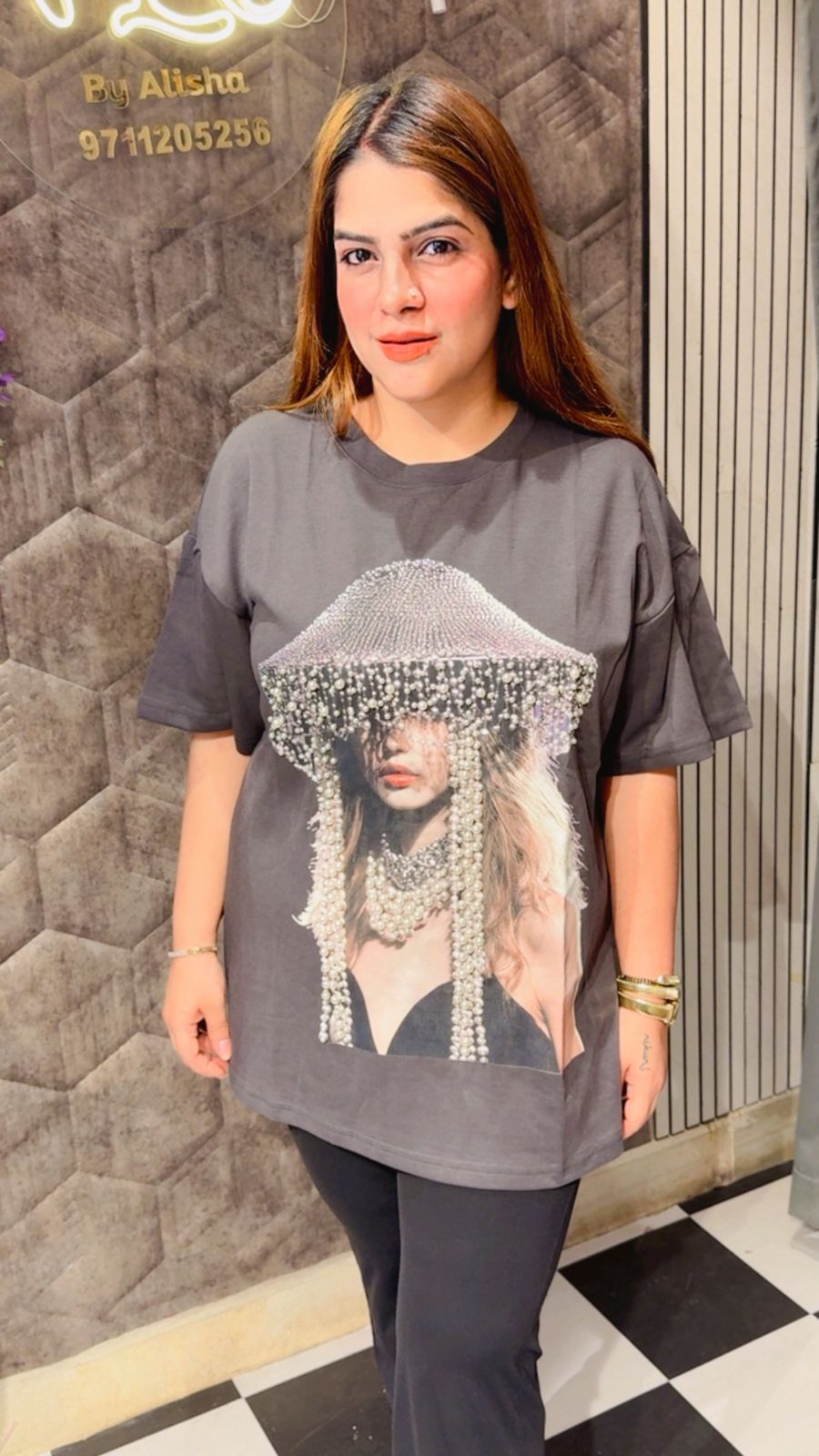 Premium Pearl Embelleished T-shirts LC49