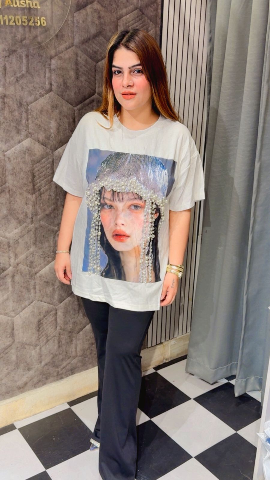 Premium Pearl Embelleished T-shirts LC49