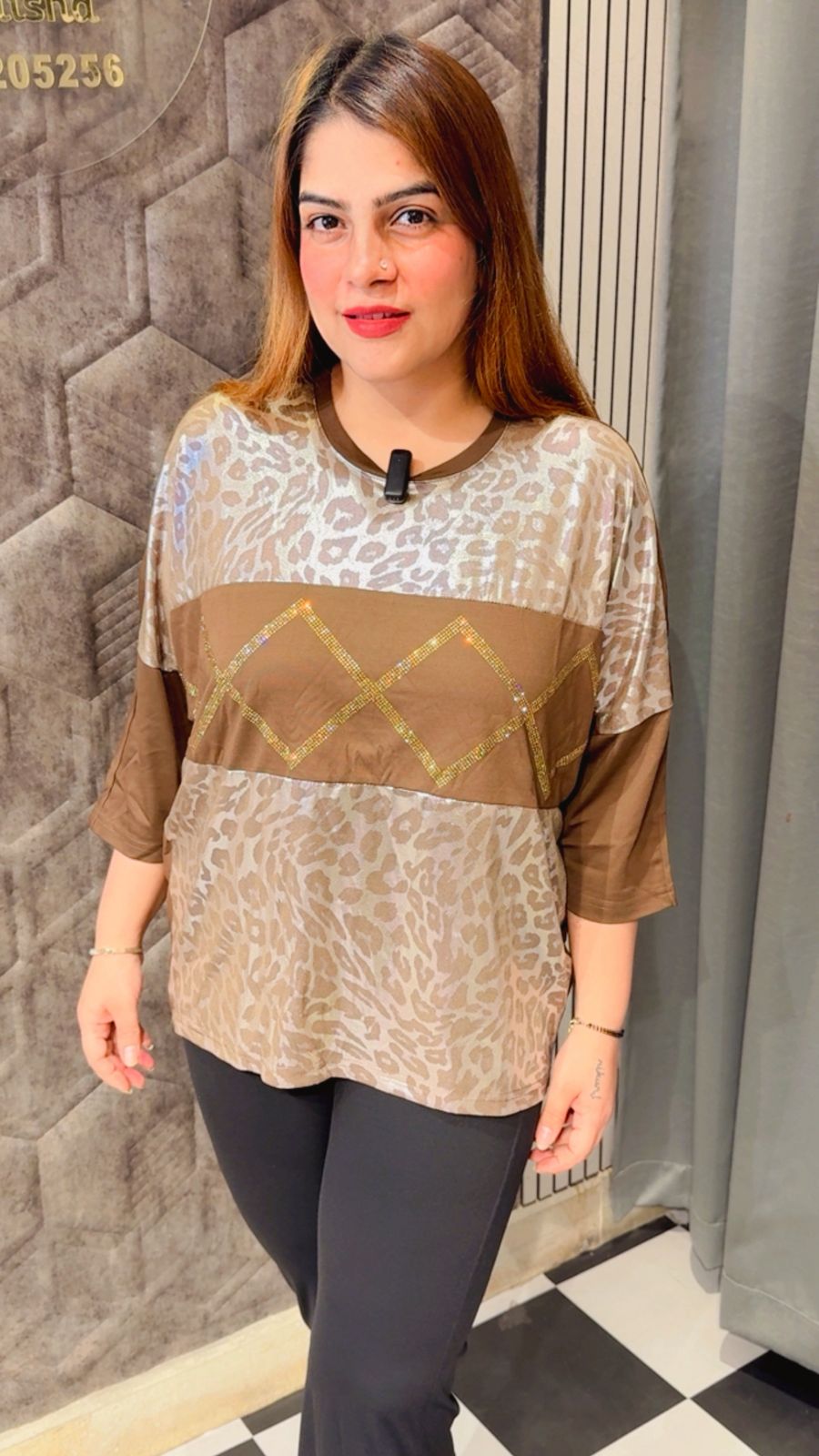 Beautiful Metallic Plus Size Top LC79