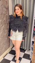 Classy Frill Work Top LC86