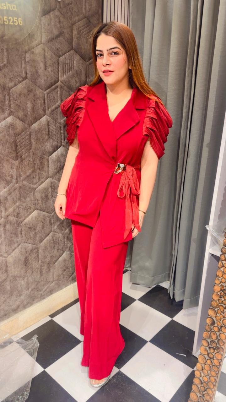 Cowl Sleeves Co-Ord Set  LC94