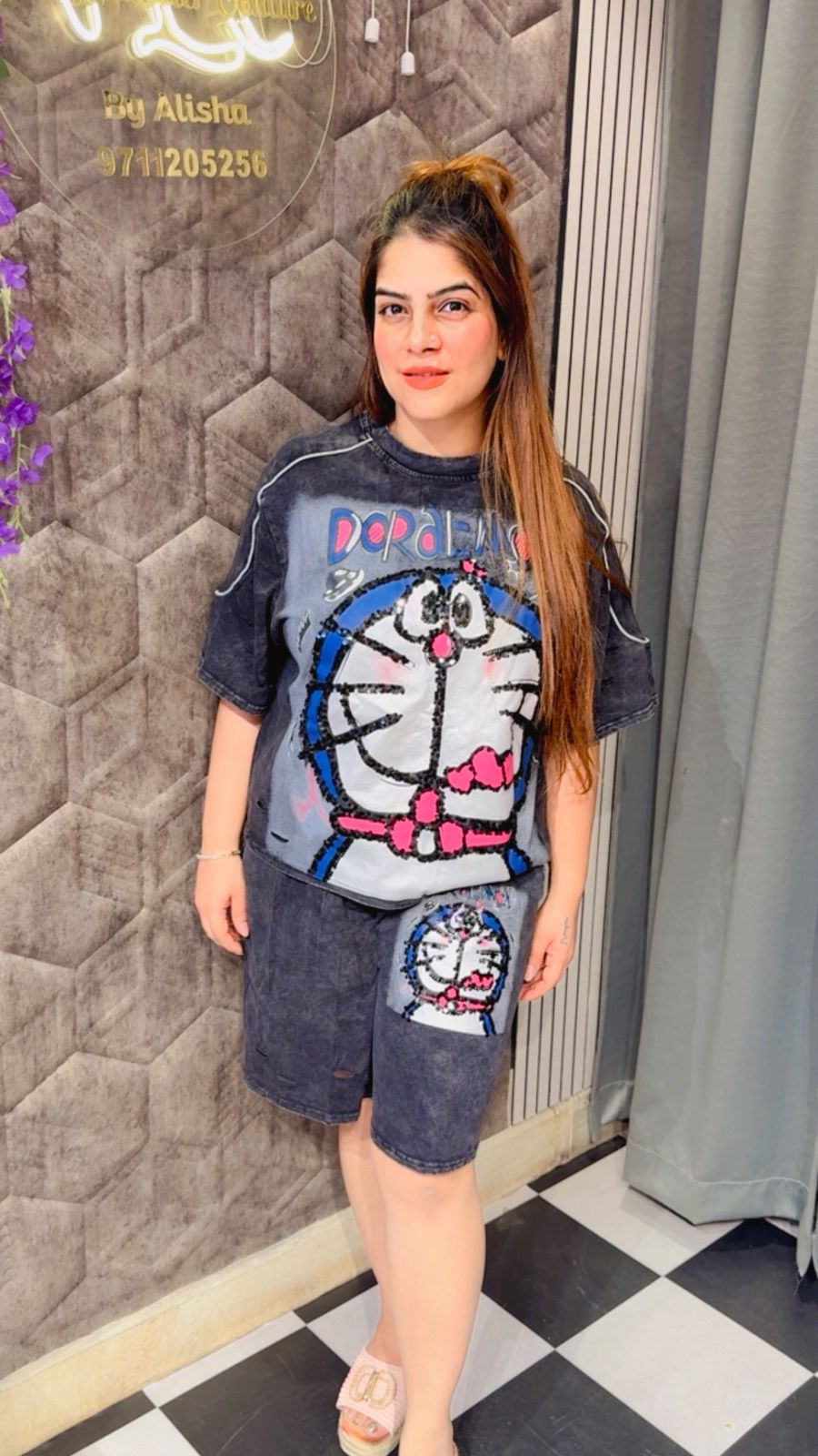 Beautiful Doraemon shorts Co-Ord Set  LC107