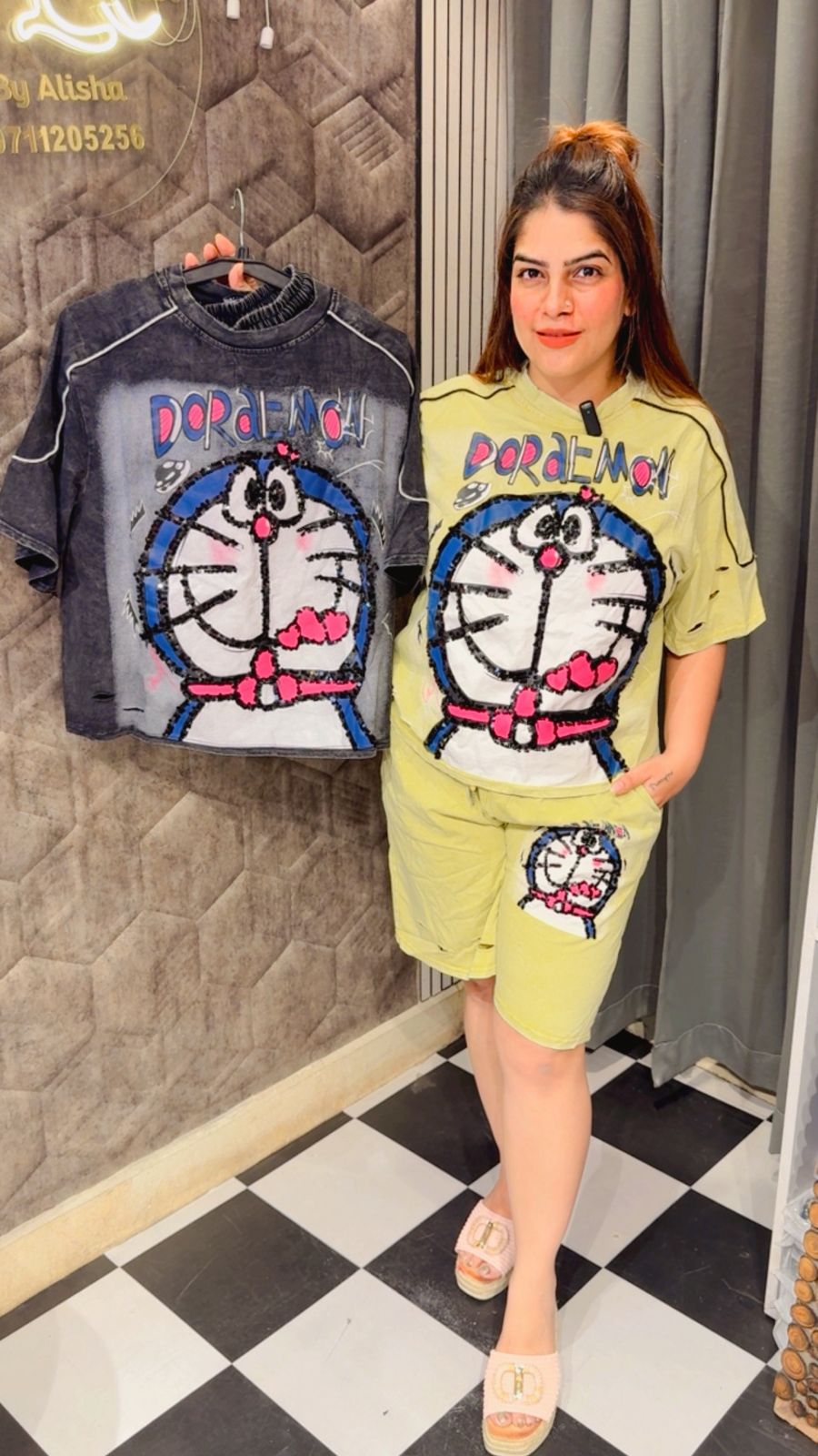 Beautiful Doraemon shorts Co-Ord Set  LC107