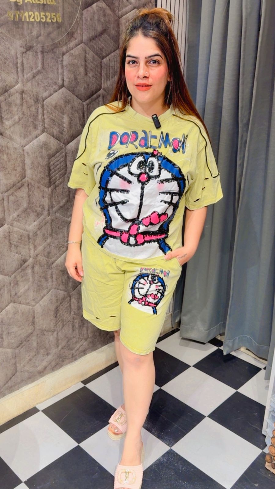 Beautiful Doraemon shorts Co-Ord Set  LC107