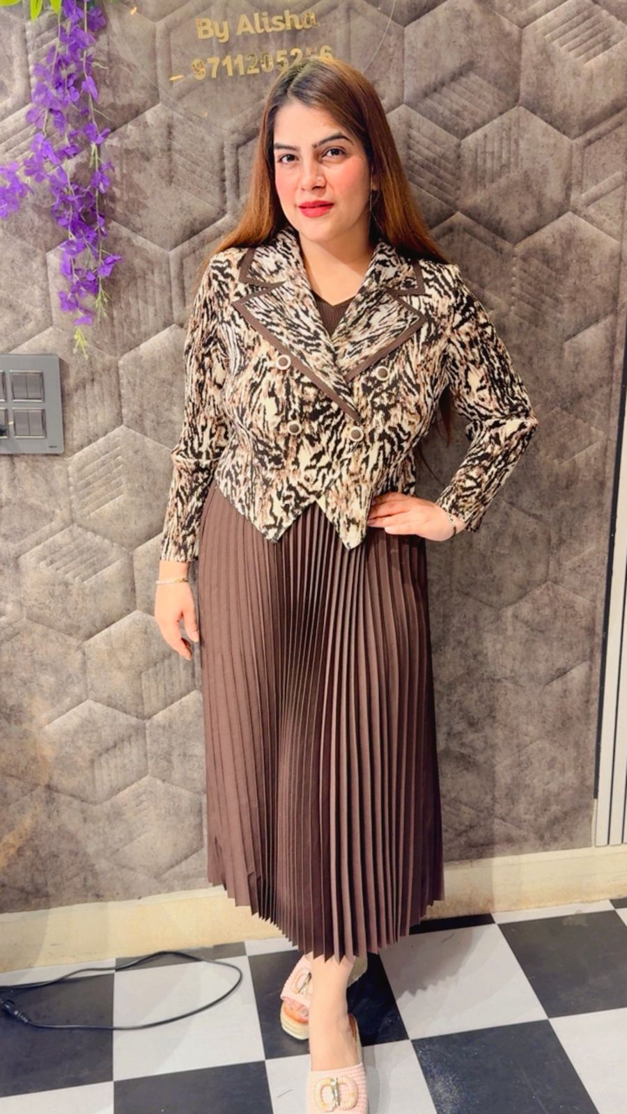 Beautiful Magic Tiger Print Dress LC114