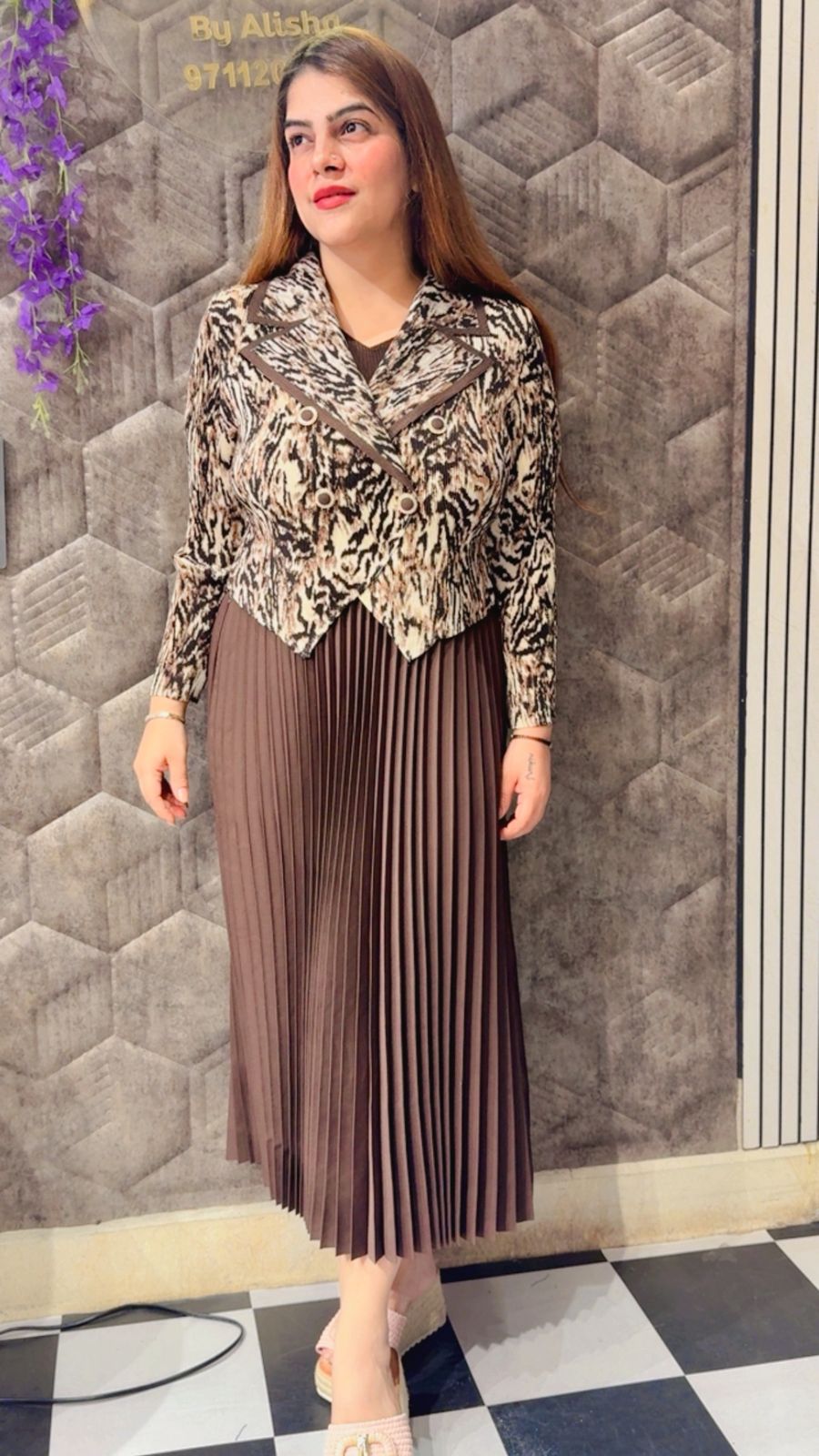 Beautiful Magic Tiger Print Dress LC114