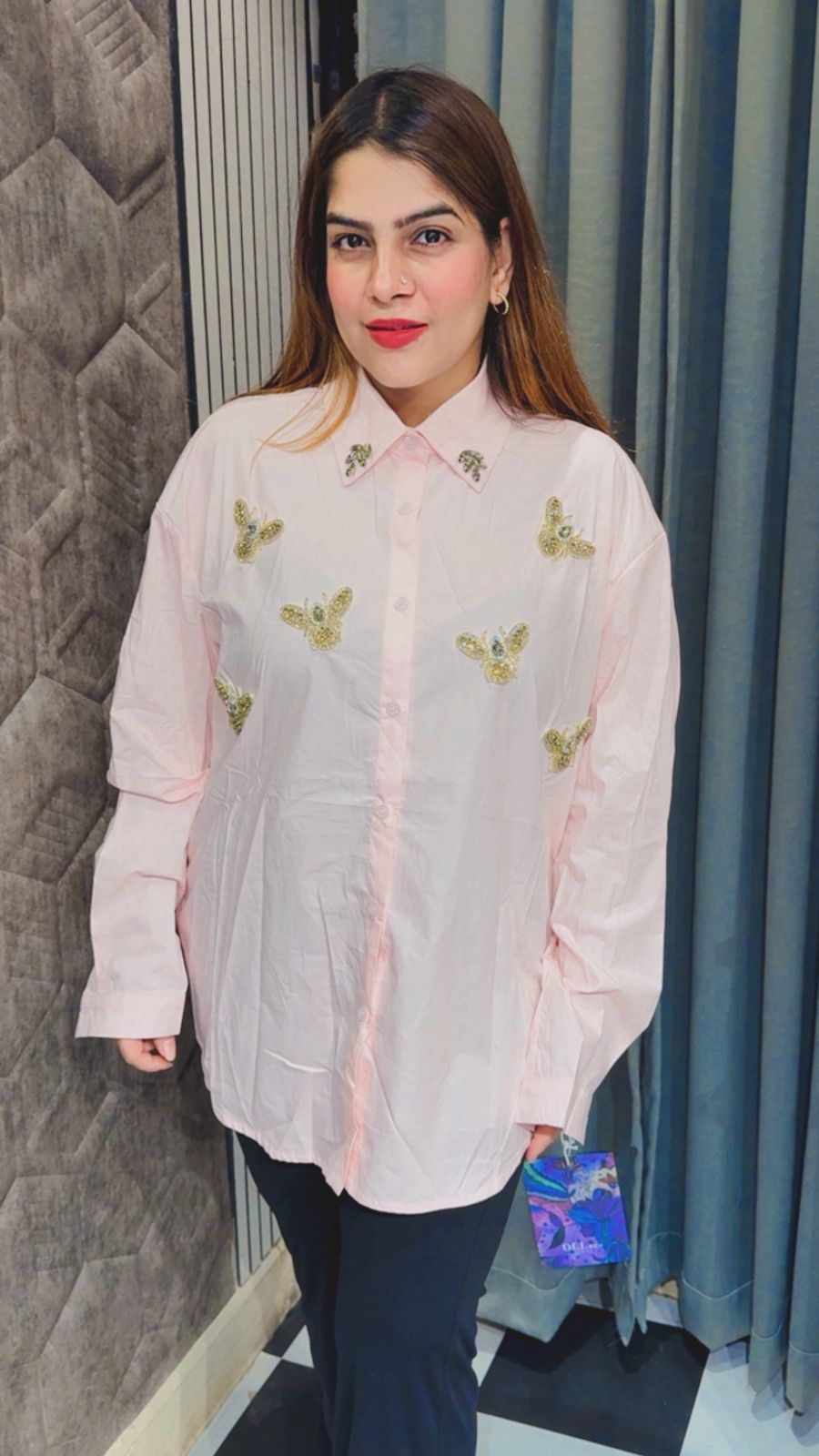 Beautiful Honeybee Embellished Shirt LC118