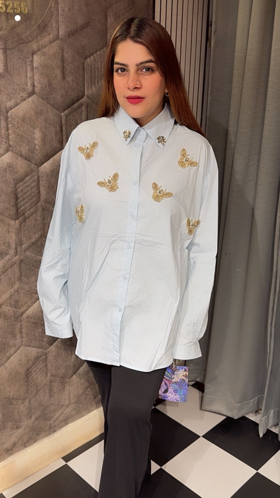Beautiful Honeybee Embellished Shirt LC118