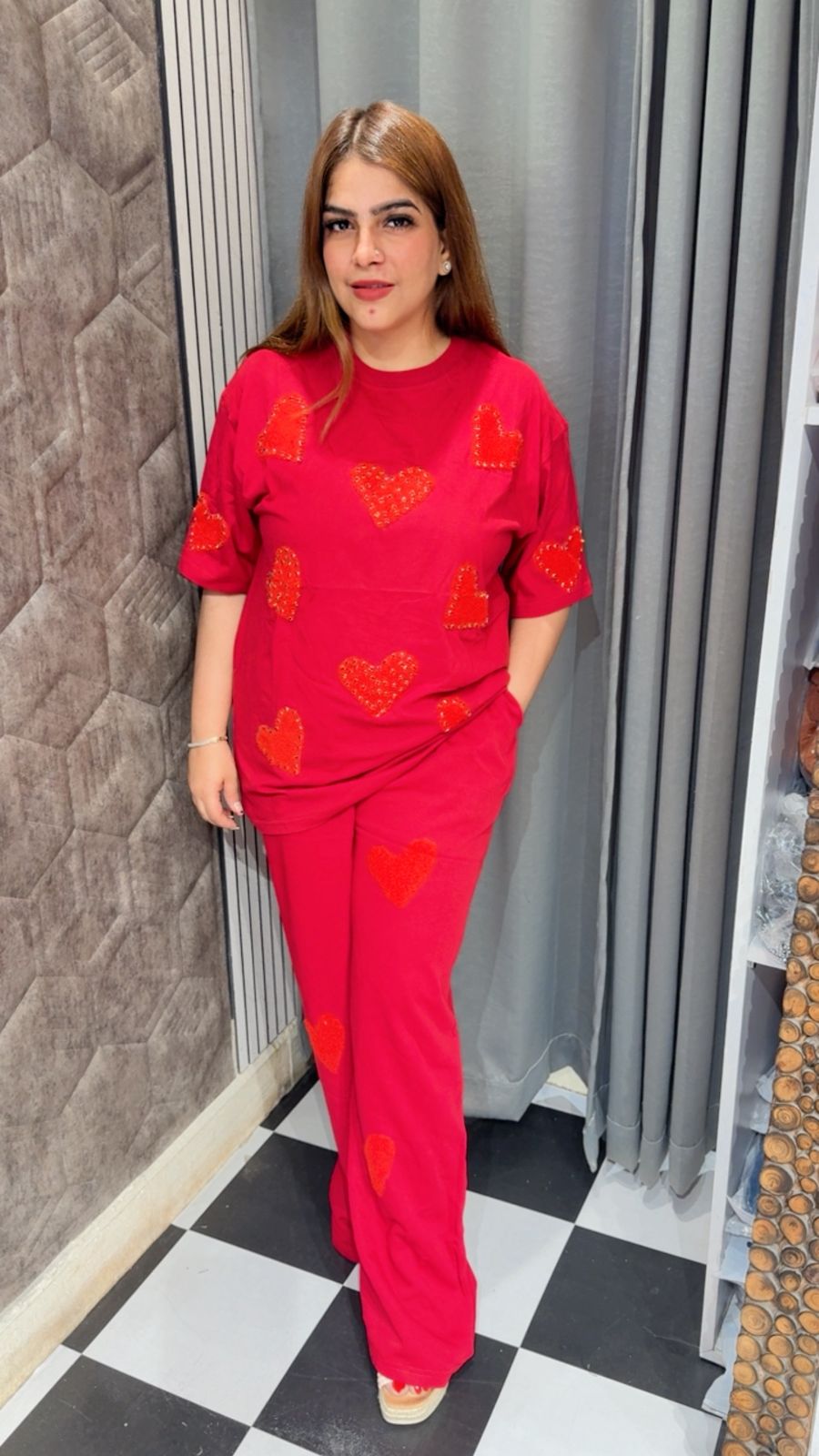 Heart Stone Work Co-Ord Set  LC130