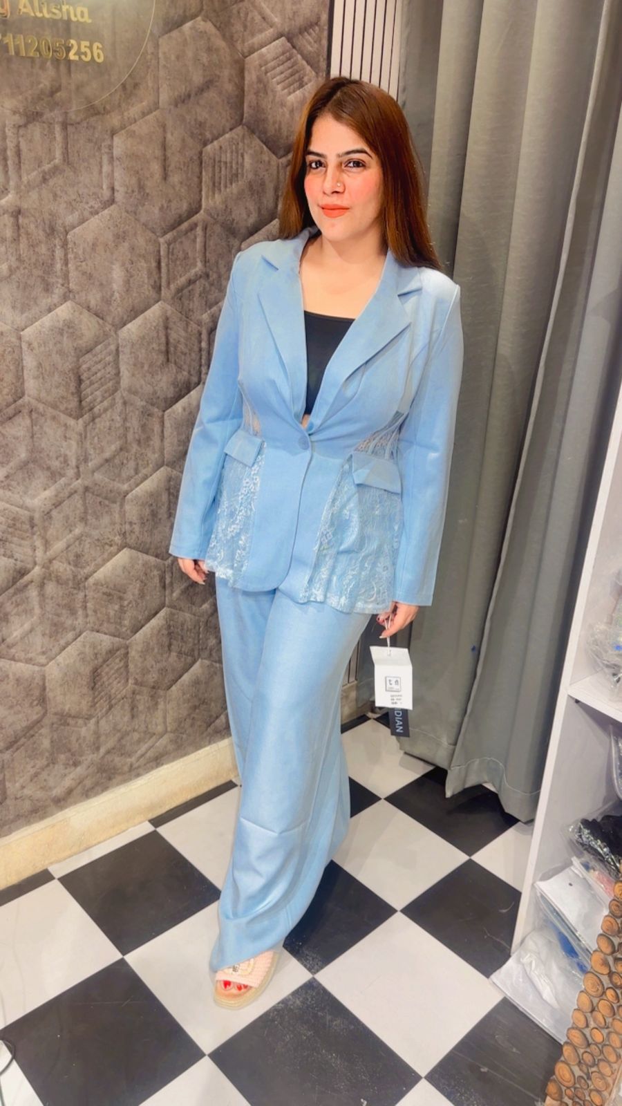 Flower Net Classy Blazer Set LC139