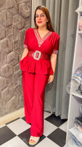 Partywear Co-Ord Set With Broad Belt  LC143