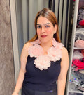 Pink Flowers Knitted Top LC145