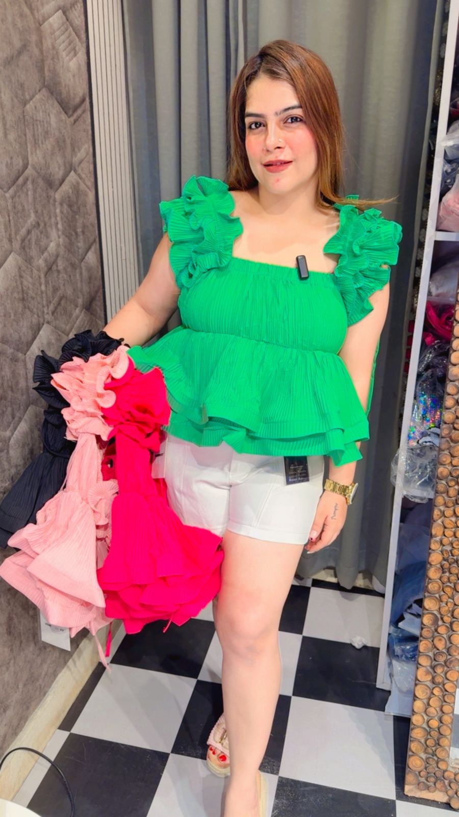 Frill Peplum Top LC151