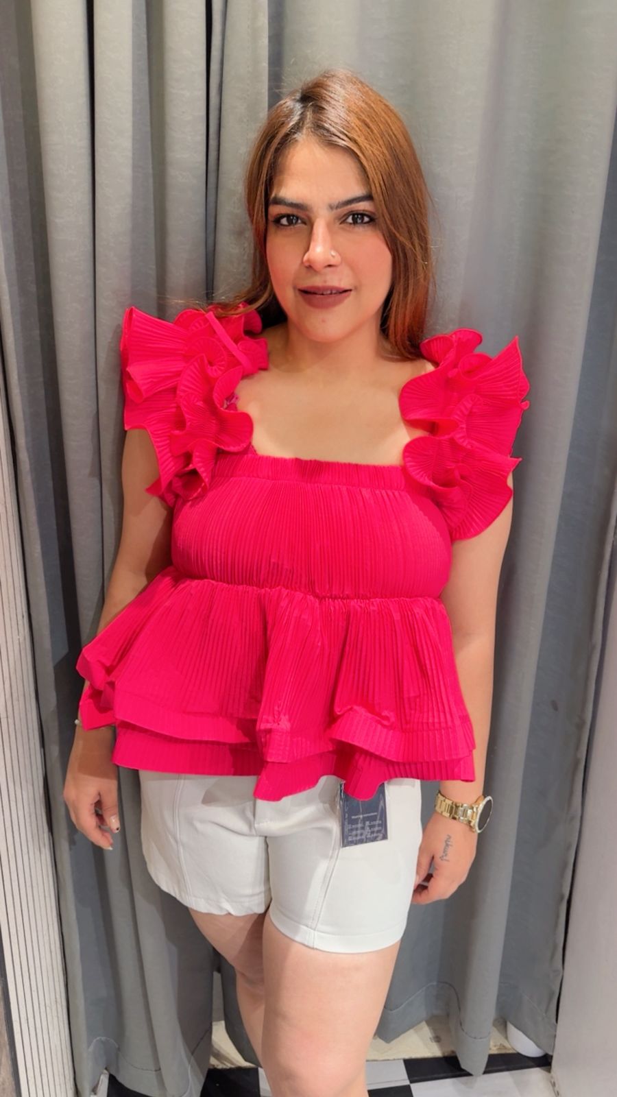 Frill Peplum Top LC151