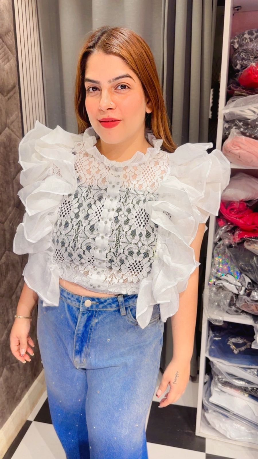 Stunning Frill Top LC154