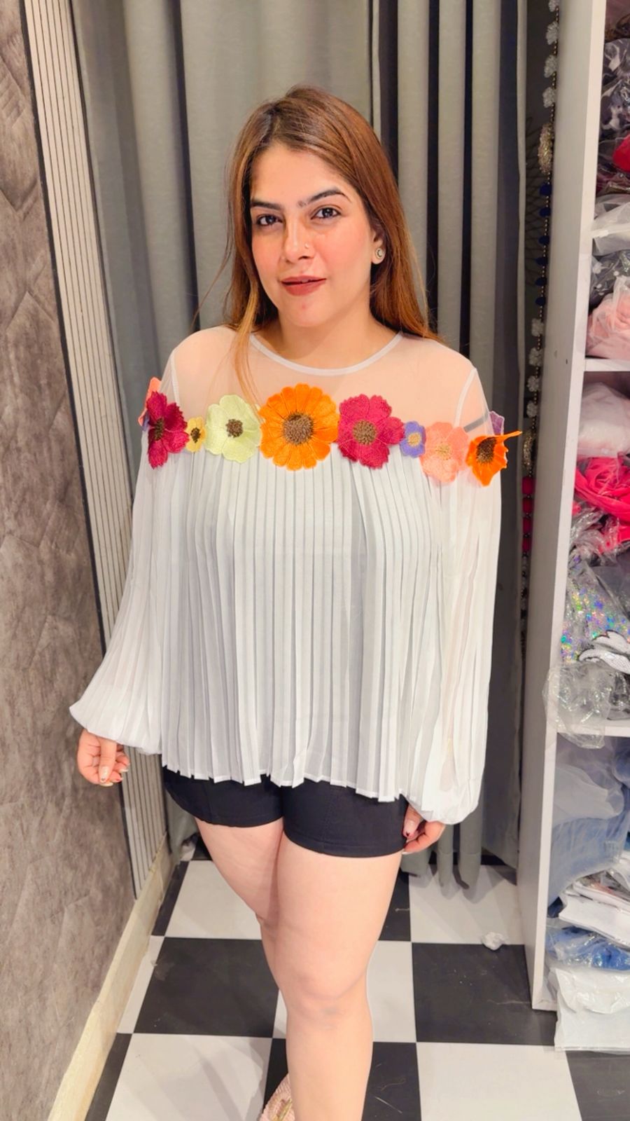 Beautiful 3D Flower Work Top LC155