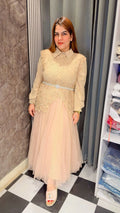 3 Piece Dress With Crochet Jacket LC164