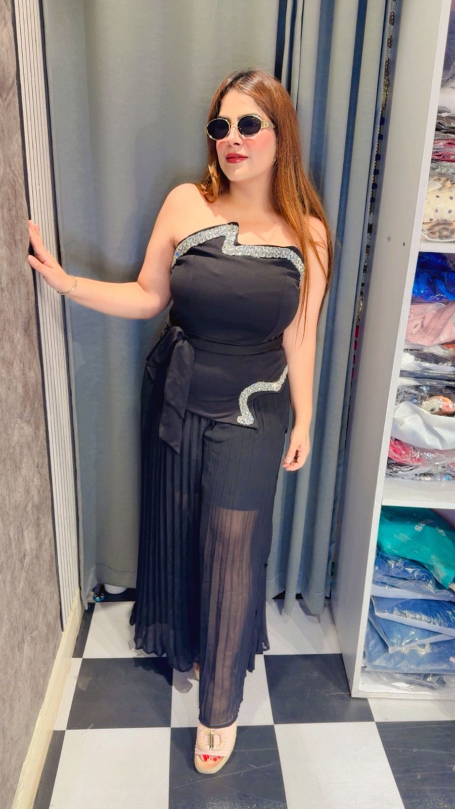 Beautiful 2Piece Skirt And Tube Top Co-Ord Set  LC169