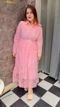 Stunning Schiffli Pearl Detailing Dress LC175