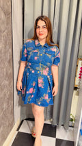 Cotton Denim Floral Dress LC206