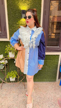Cotton Frill Shirt Dress