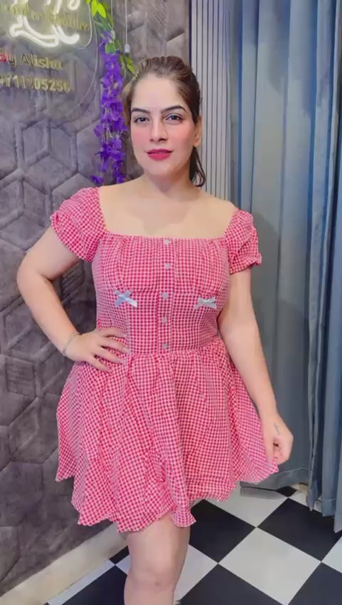 Check Cute Dress LC71